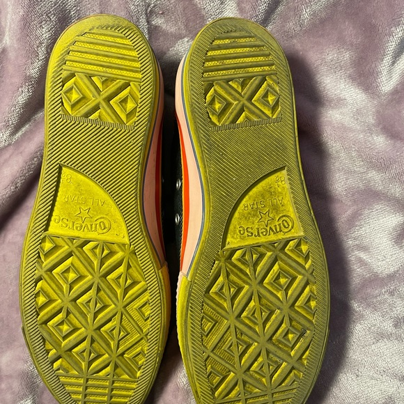 Converse Chuck Taylor Ox Platform Rainbow Sneakers: Black/Charcoal - Picture 4 of 11